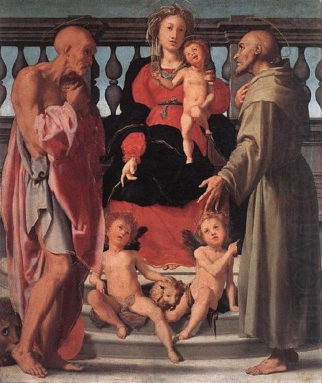 Madonna and Child with Two Saints, Jacopo Pontormo